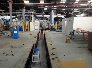 Underfloor duct, Carter Holt Harvey Mahunga Drive; before