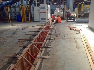 Underfloor duct, Carter Holt Harvey Mahunga Drive; duringing